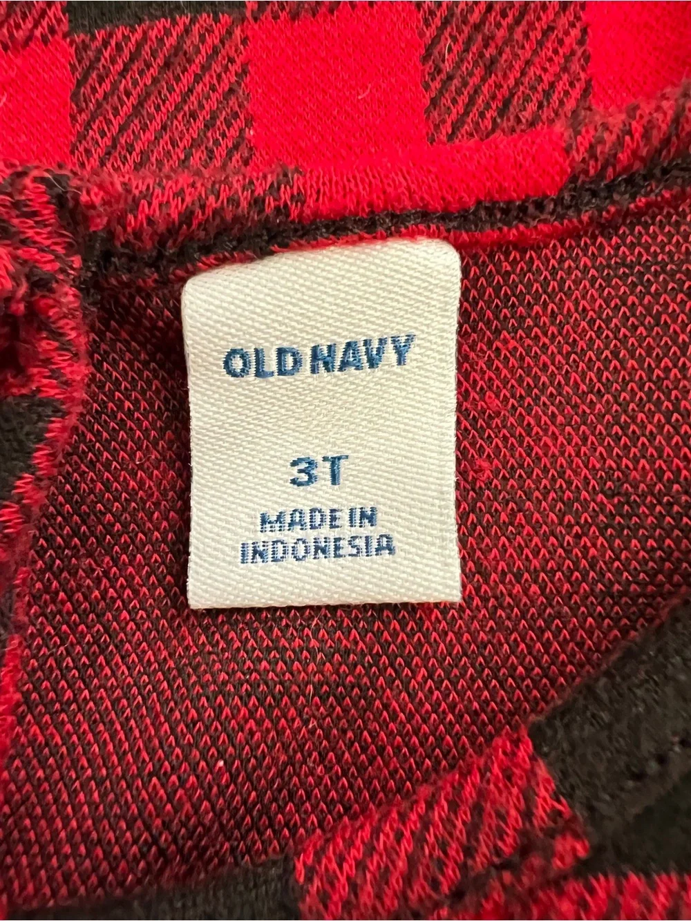 Old Navy Girls 3T Red Black Buffalo Plaid Tiered Long Sleeve Holiday Dress